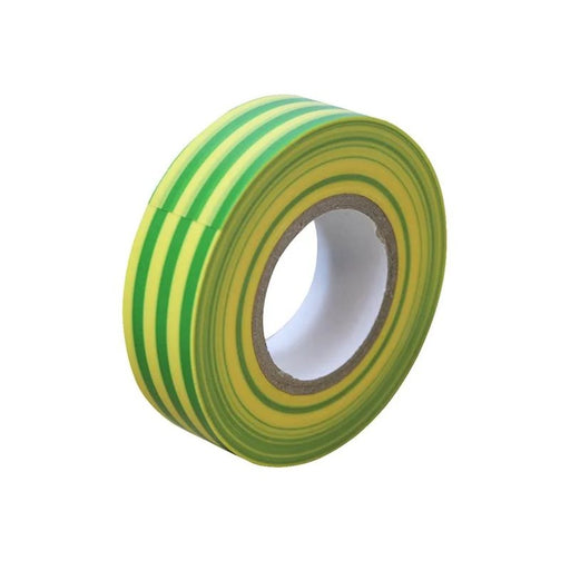 Faithfull PVC Electrical Tape Green / Yellow 19mm x 20m - FAITAPEPVCGY