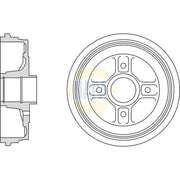 NAPA Brake Drum Assembly Rear NDR1046
