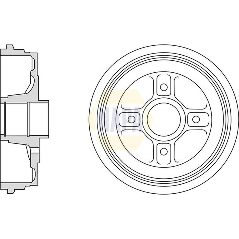 NAPA Brake Drum Assembly Rear NDR1046