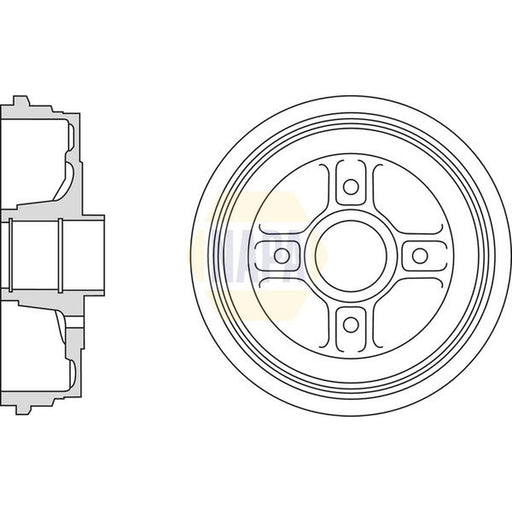 NAPA Brake Drum Assembly Rear NDR1046