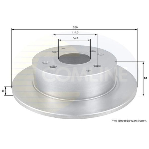 Comline 2 x Solid Rear Brake Discs ADC0536