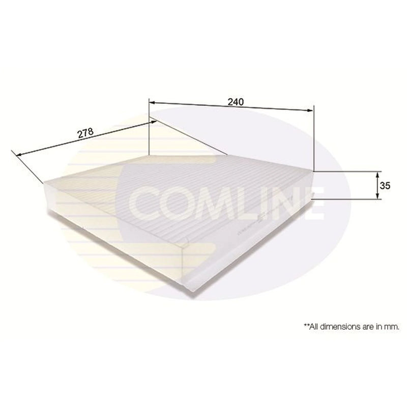 Comline Cabin Air Filter (Pollen Filter) EKF106