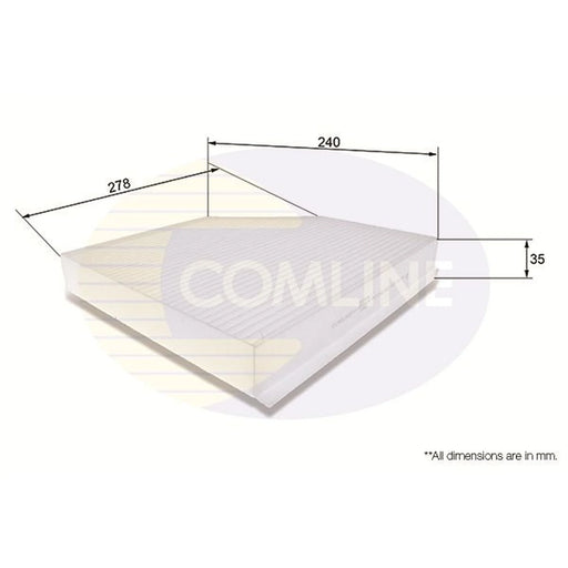Comline Cabin Air Filter (Pollen Filter) EKF106