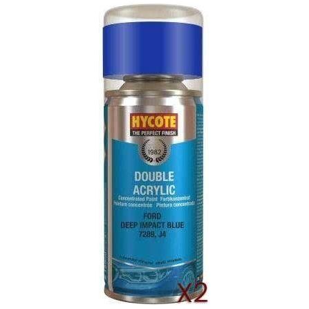 2x Hycote Aerosol Paint for FORD Deep Impact Blue 150ml Hycote  - Town Parts