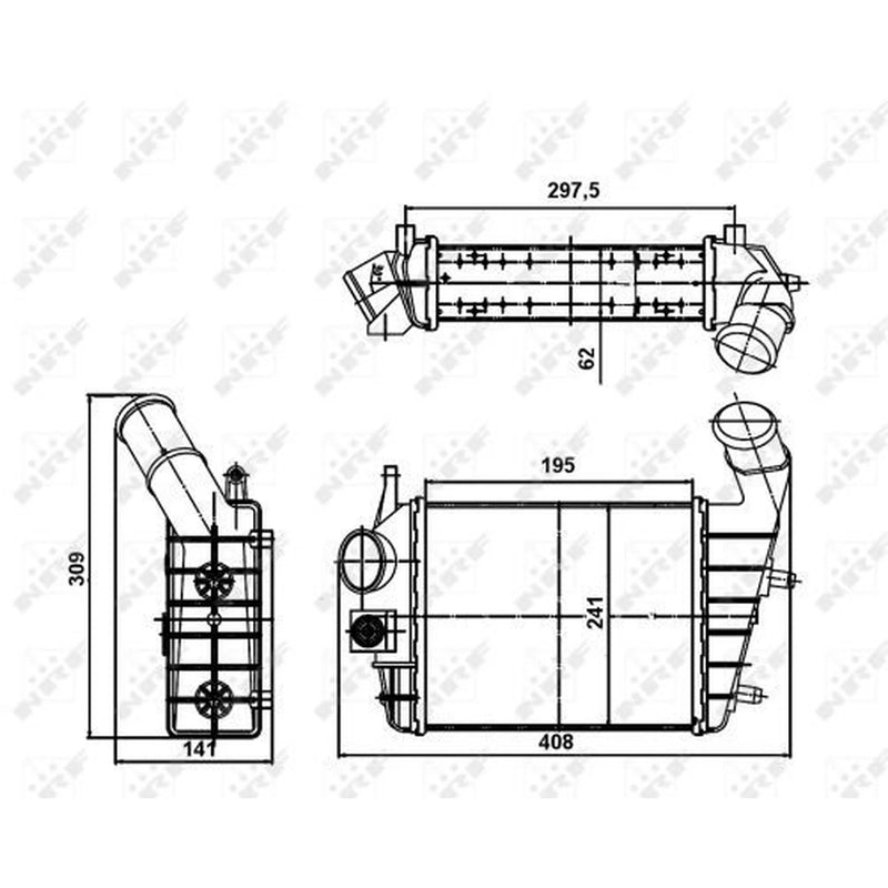 NRF Intercooler (Charge Air Cooler) 30123A