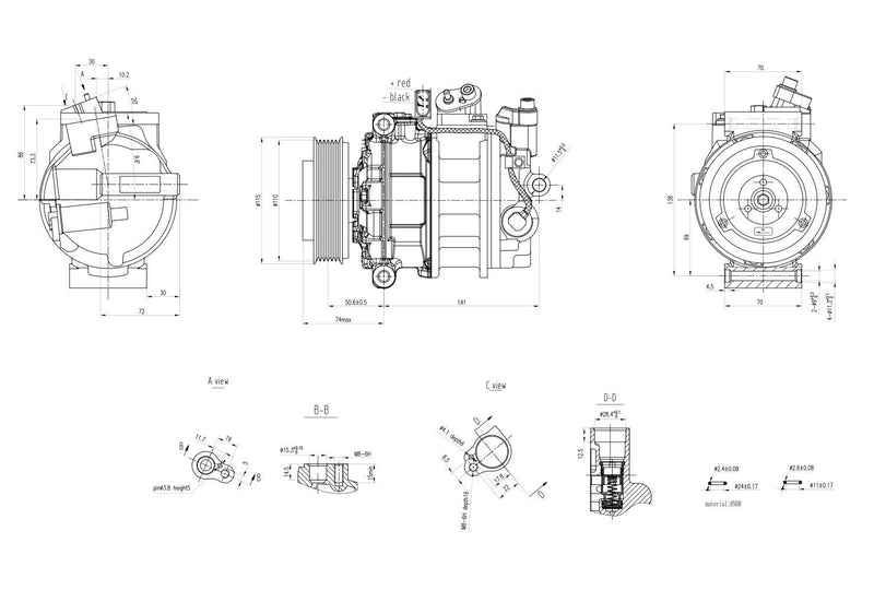 Hella 8FK 366 200-201 Compressor, air conditioning