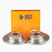 Key Parts 2 x Solid Rear Brake Discs KBD4520