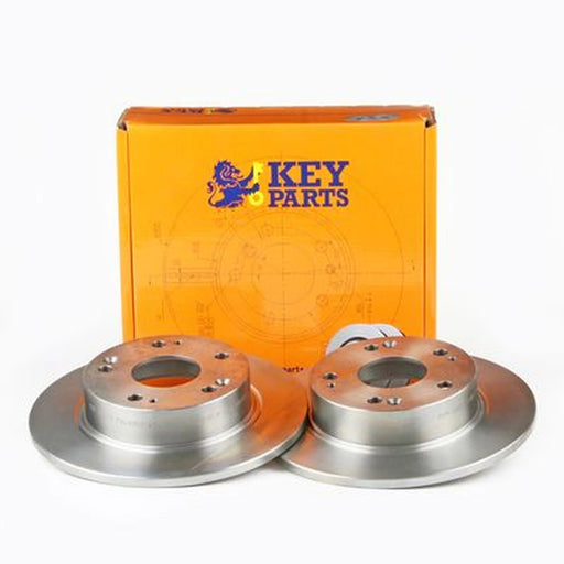 Key Parts 2 x Solid Rear Brake Discs KBD4520