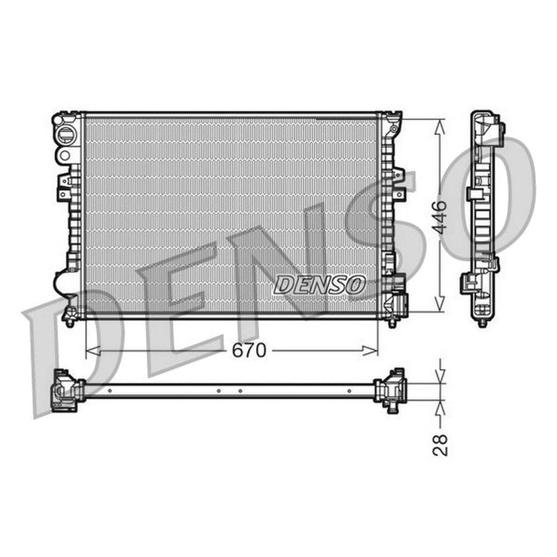 Denso Engine Radiator DRM07050