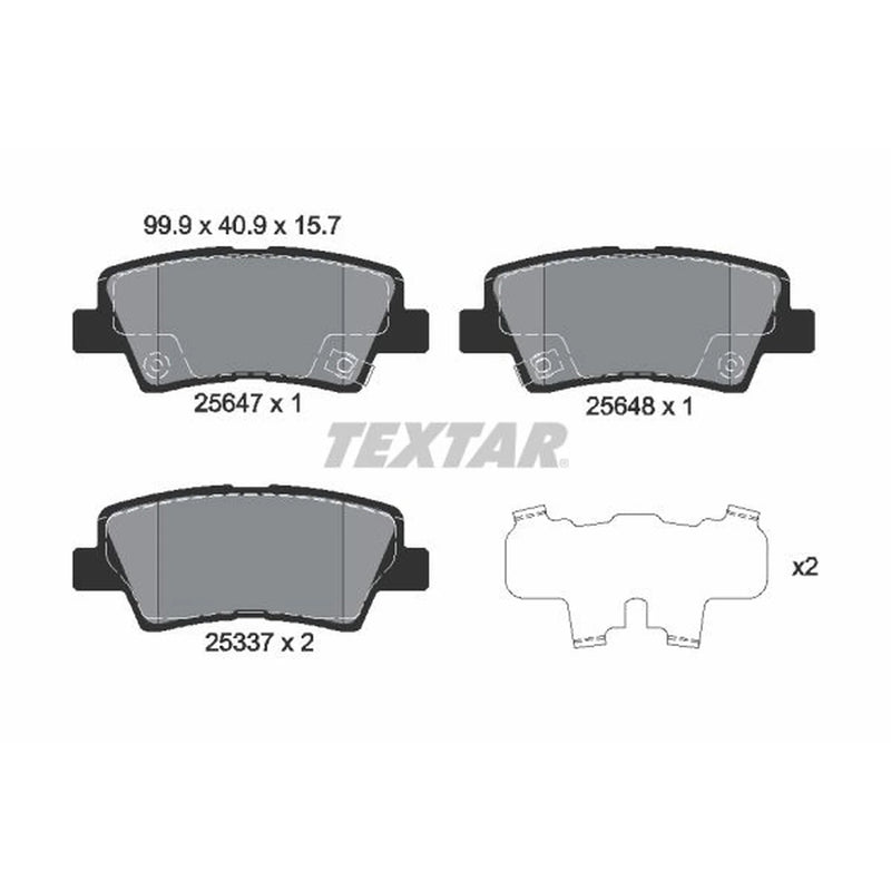 Textar Rear Brake Pad Set 2564701