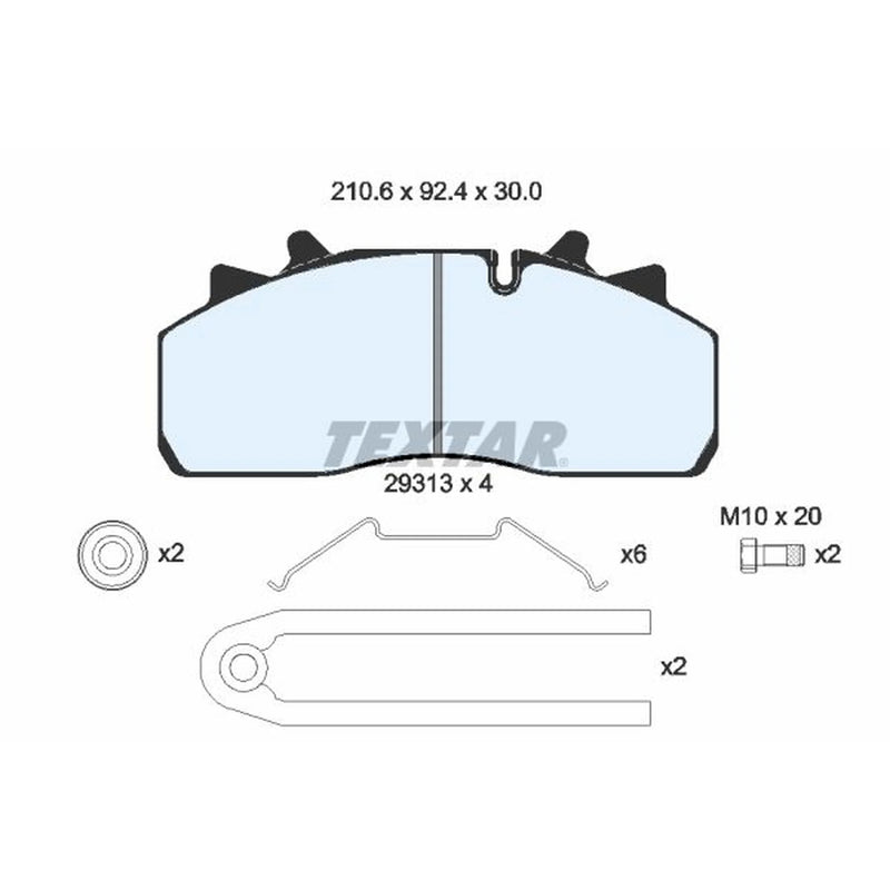 Textar Brake Pad Set 2931302