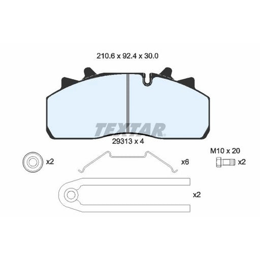 Textar Brake Pad Set 2931302