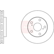 Apec 2 x Vented Front Brake Discs DSK661