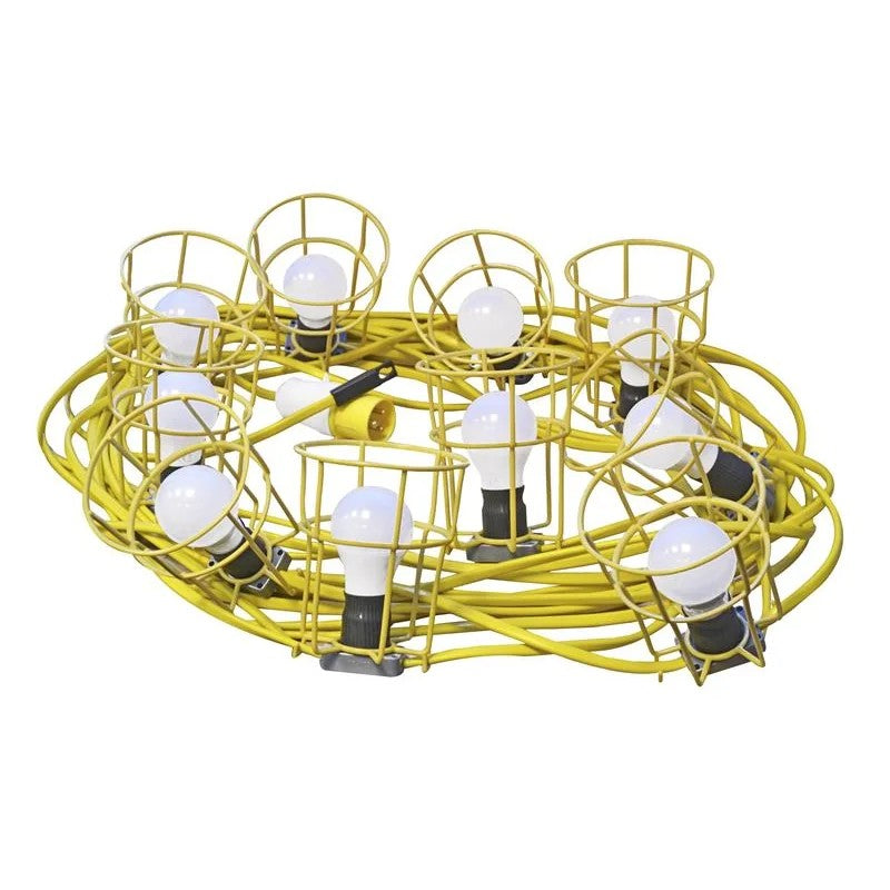 Faithfull Power Plus Festoon Lights 10 ES Bulbs 110V 22m - HL-03ES-22