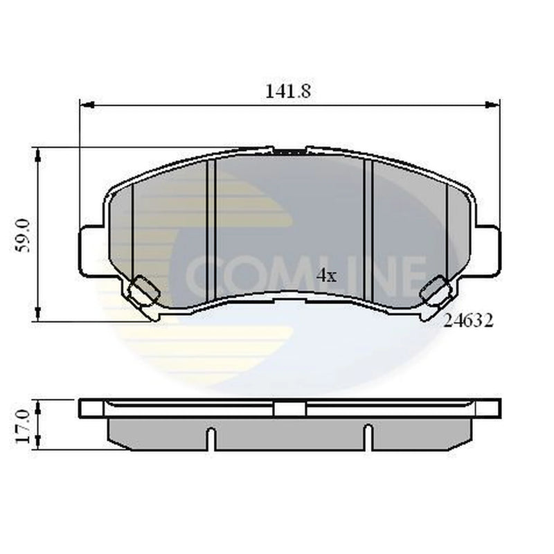 Comline 4 x Front Brake Pad Set CBP01577