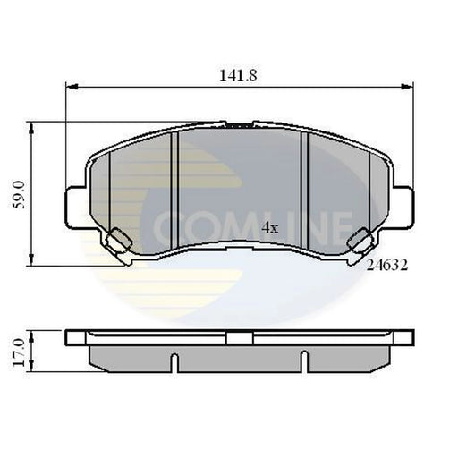 Comline 4 x Front Brake Pad Set CBP01577