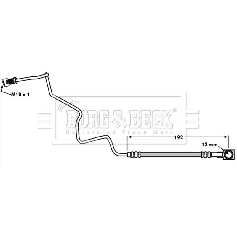 Borg & Beck Brake Hydraulic Hose Line Rear Left BBH7935