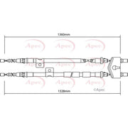 Apec Handbrake Cable Centre CAB1139