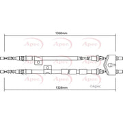 Apec Handbrake Cable Centre CAB1139
