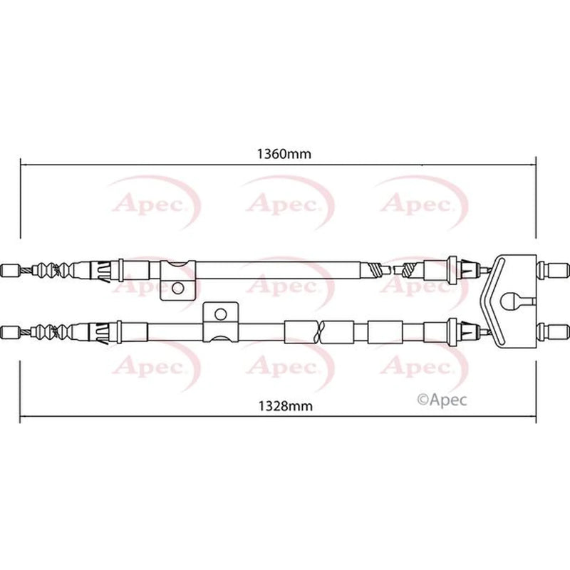 Apec Handbrake Cable Centre CAB1139