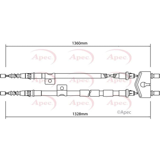 Apec Handbrake Cable Centre CAB1139