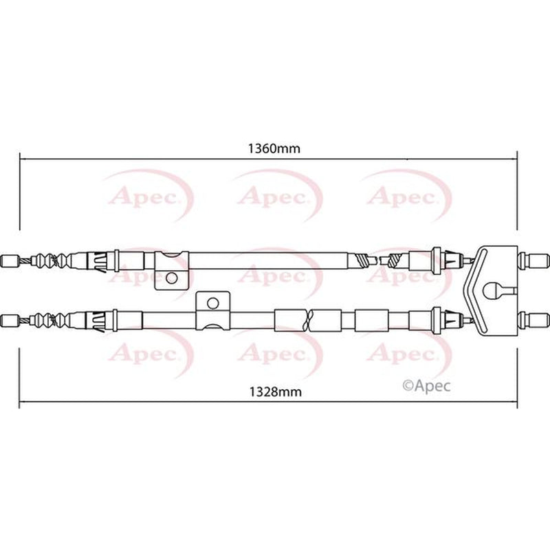 Apec Handbrake Cable Centre CAB1139