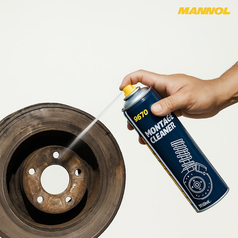 MANNOL Montage Brake Cleaner Aerosol Spray Professional Degreaser 500ml - MAN