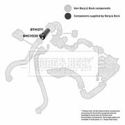 Borg & Beck Intercooler Turbo Charge Air Hose BTH1271