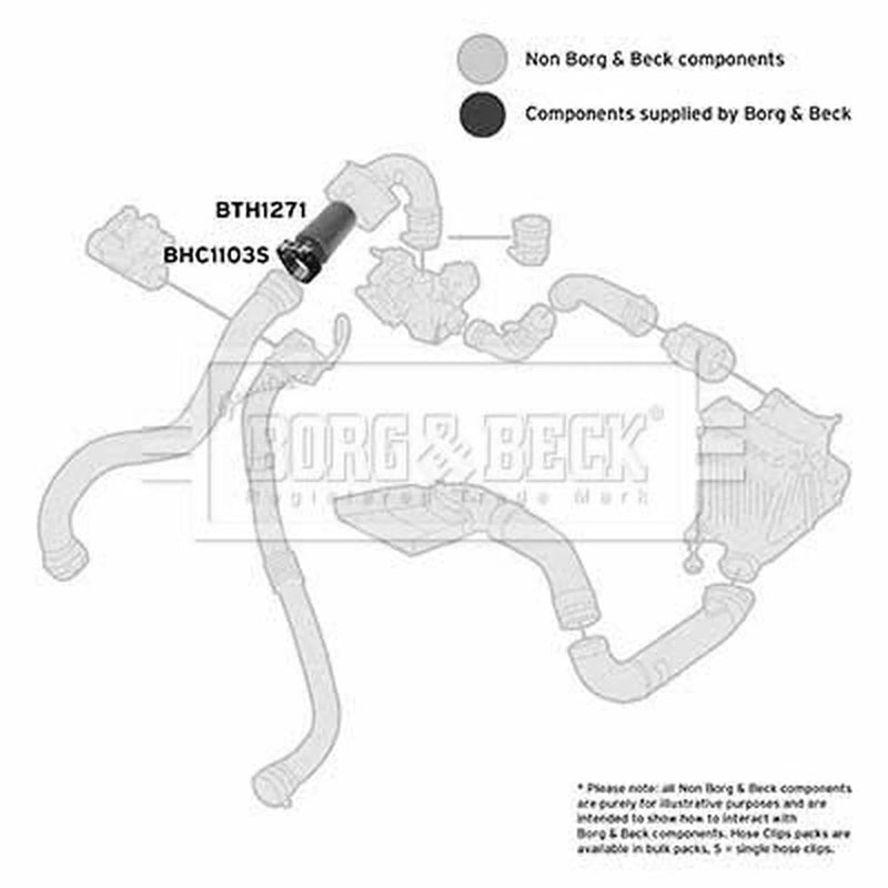 Borg & Beck Intercooler Turbo Charge Air Hose BTH1271