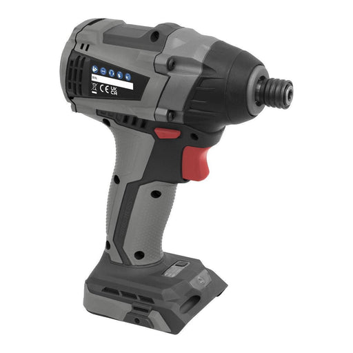 Sealey Brushless Impact Driver 20V SV20 Series 1/4"Hex 200Nm Body Only Sealey  - Town Parts