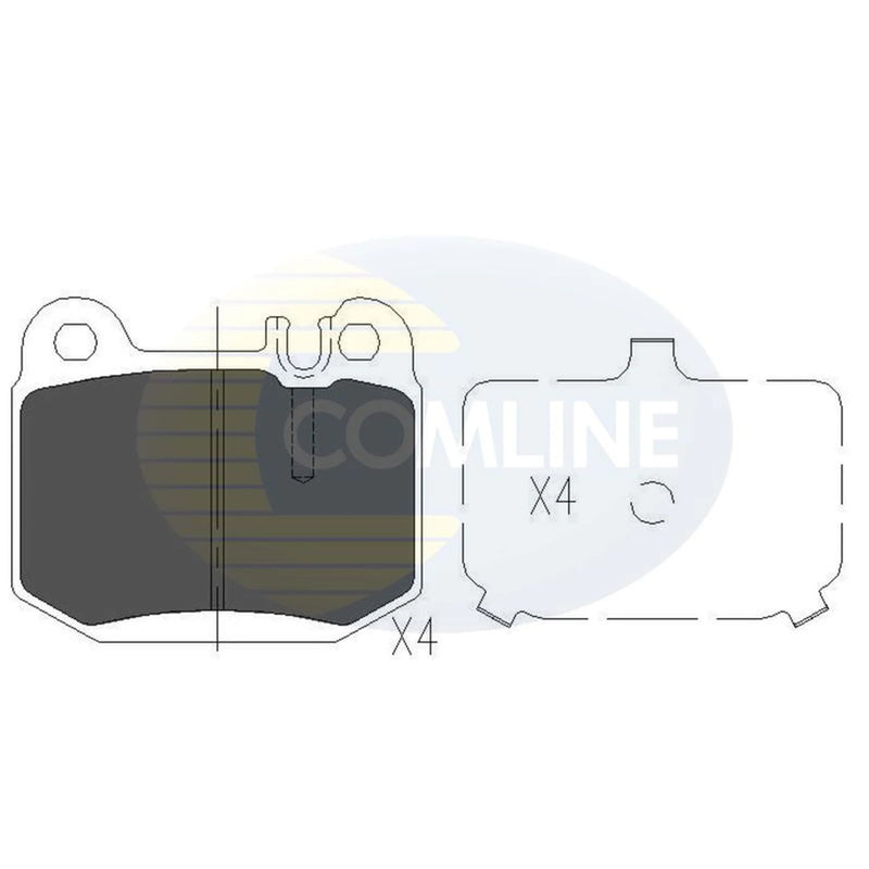 Comline 4 x Rear Brake Pad Set CBP06025