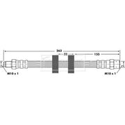 Borg & Beck Brake Hydraulic Hose Line Front Left BBH6870