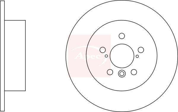 Apec 2 x Brake Disc Set Solid