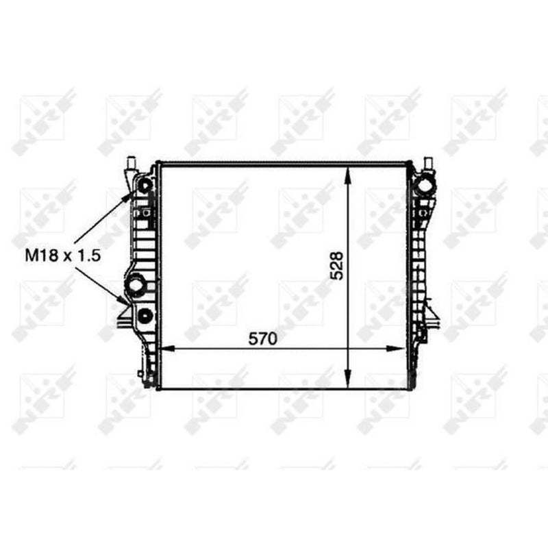 NRF Engine Radiator Centre 53805