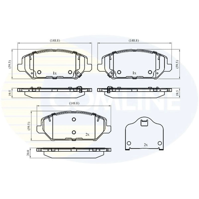 Comline 4 x Front Brake Pad Set CBP32409