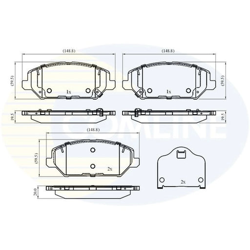 Comline 4 x Front Brake Pad Set CBP32409