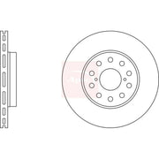 Apec 2 x Vented Rear Brake Discs DSK355