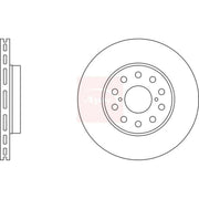 Apec 2 x Vented Rear Brake Discs DSK355