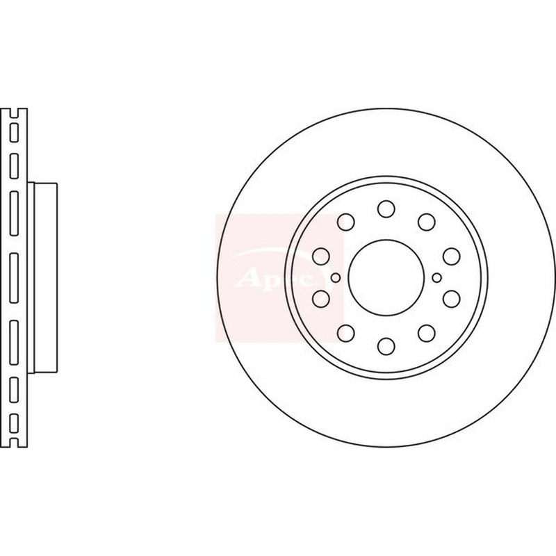 Apec 2 x Vented Rear Brake Discs DSK355