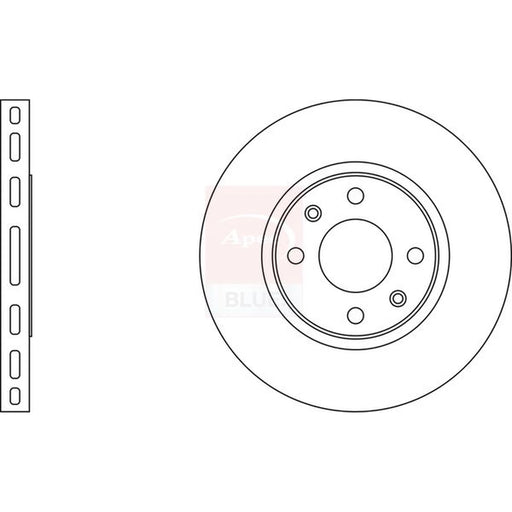 Apec 2 x Vented Front Brake Discs SDK6056