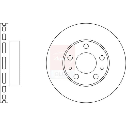 Apec 2 x Vented Front Brake Discs SDK6192