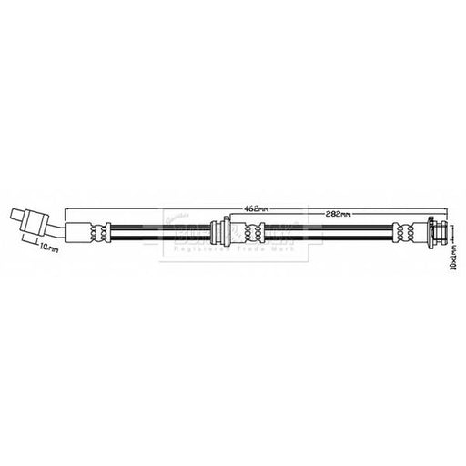 Borg & Beck Brake Hydraulic Hose Line Front Right BBH7139