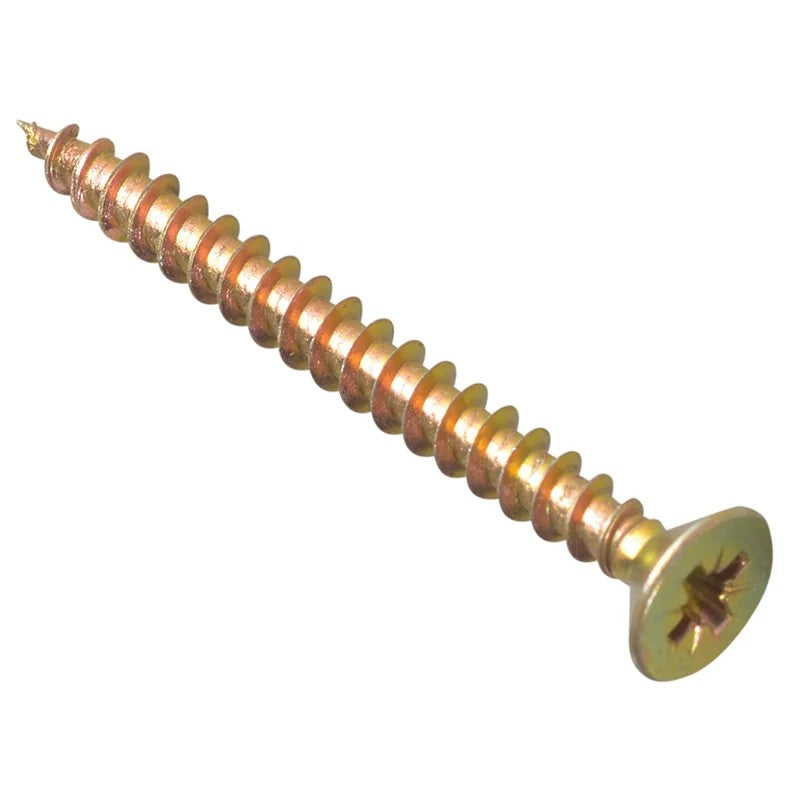 ForgeFix Multi-Purpose Pozi Compatible Screw CSK ST ZYP 6.0 x Box 100 50-150mm