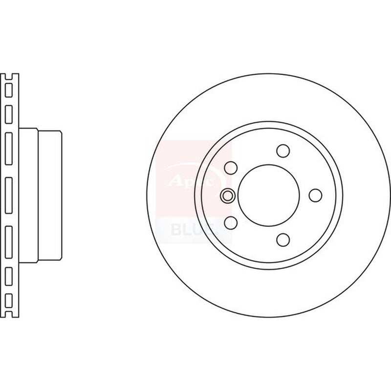 Apec 2 x Vented Front Brake Discs SDK6260