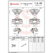 Brembo 2 x Brake Caliper Assembly Rear FALH52