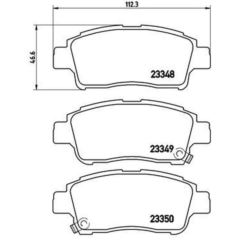 Brembo 4 x Front Brake Pad Set P83050