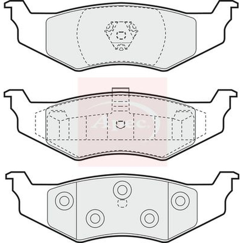 Apec Rear Brake Pad Set PAD1003