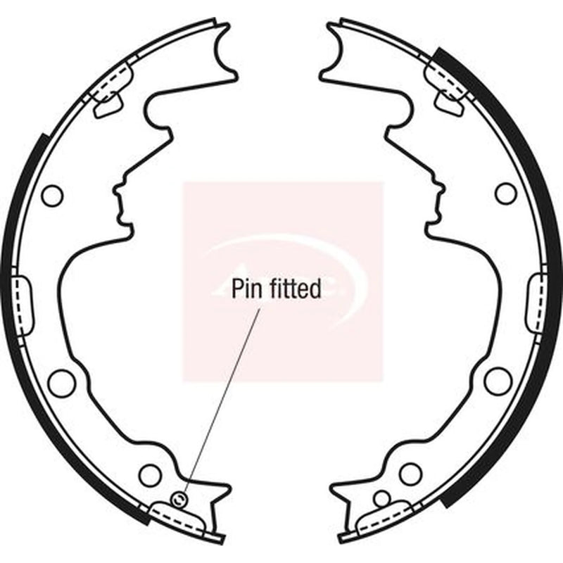 Apec Brake Shoe Set Axle Kit SHU702