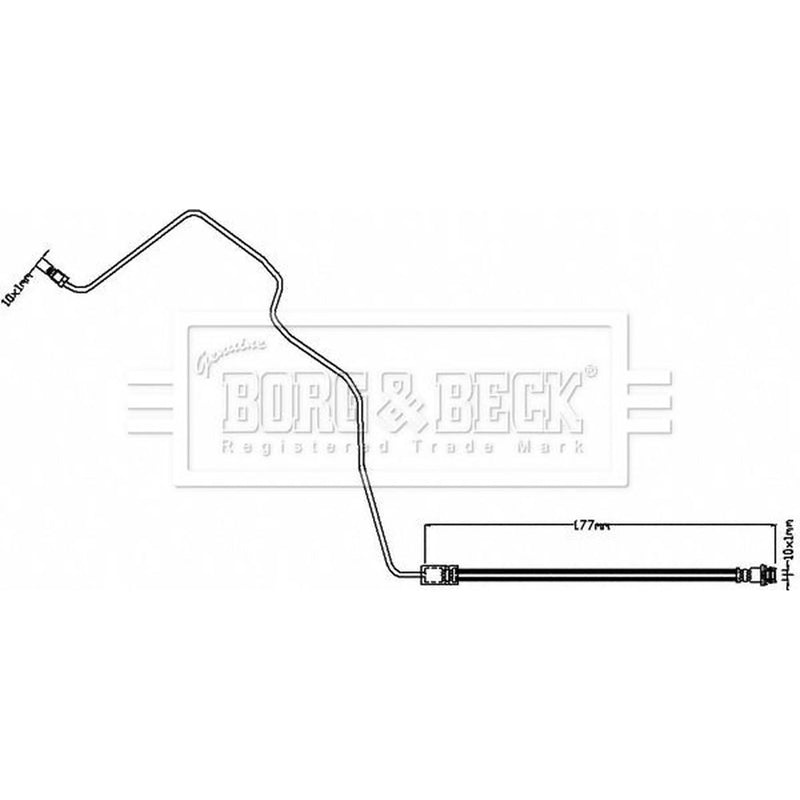 Borg & Beck Brake Hydraulic Hose Line Rear BBH8553