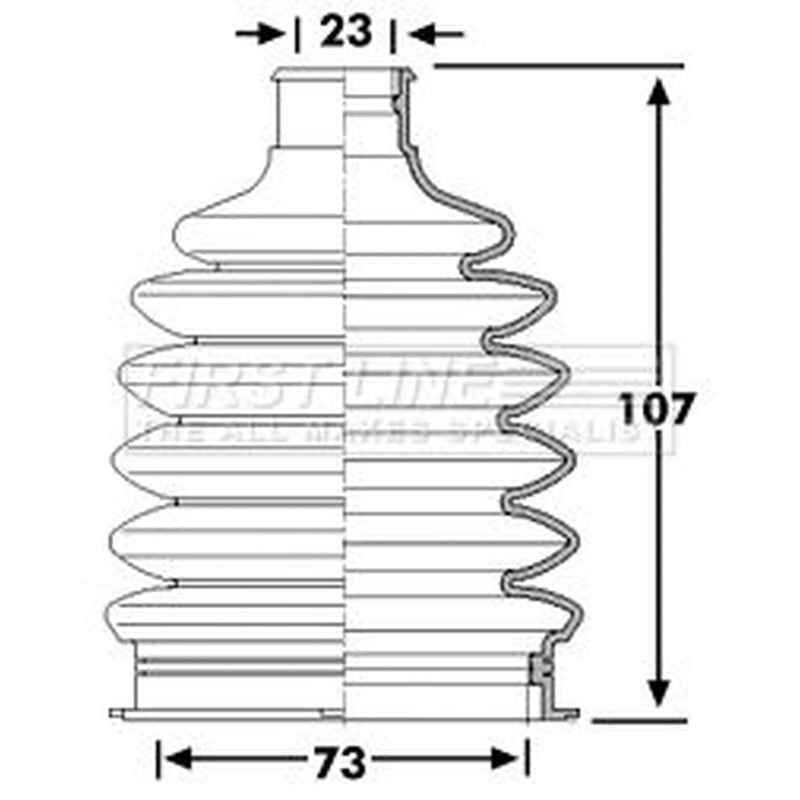 First Line Drive Shaft Bellow Kit Front Left Thermoplast FCB6109